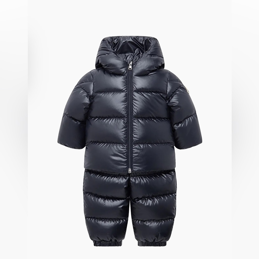 Moncler White And Navy Jacket With Red Accent